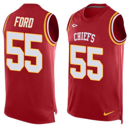 Nike Chiefs #55 Dee Ford Red Team Color Men's Stitched NFL Limited Tank Top Jersey